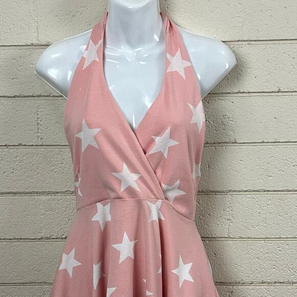 Wildfox Star Pink Halter Peplum Top size S - Picture 4 of 8